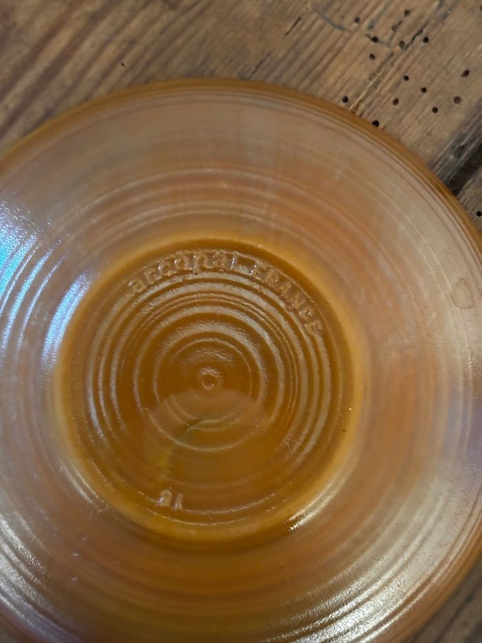 Vintage lot de 4 tasses et soucoupes Arcopal volcan - photo numéro 8