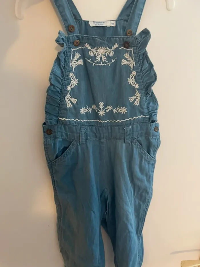 Salopette fille bleue en jean