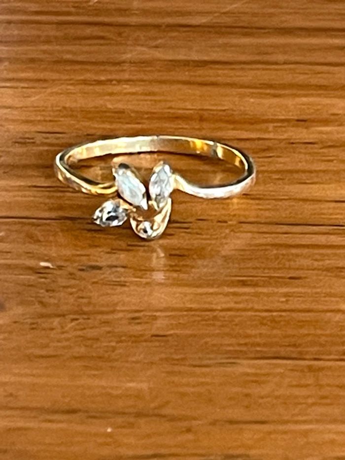 Bague doré vintage avec pierres TDD 52 - photo numéro 3