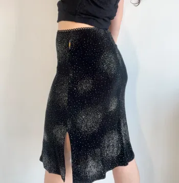 Jupe vintage y2k années 90 noire à paillettes taille S