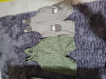 Lot salopettes short, short, polo chemisette 24 mois