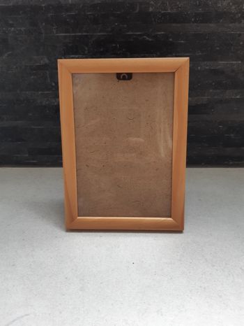 Cadre photo avec contour en bois