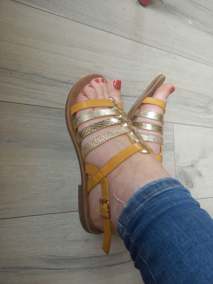 spartiate merry Scott dorée jaune - photo numéro 4