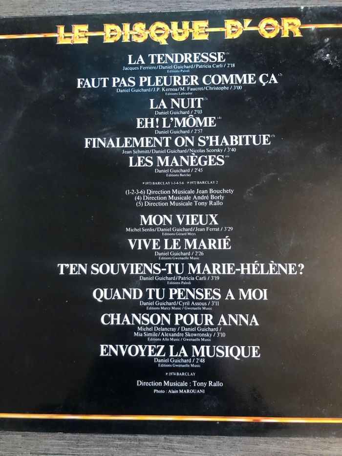 Vinyle 33t Daniel Guichard - photo numéro 2
