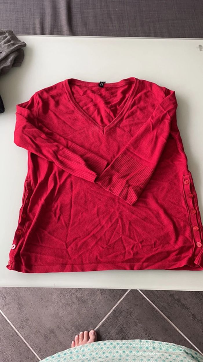 Pull col en v h et m - photo numéro 2