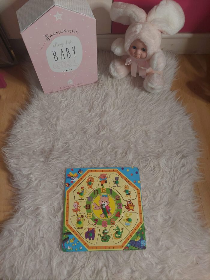 Puzzle en bois apprendre l'heure TBE 🕐