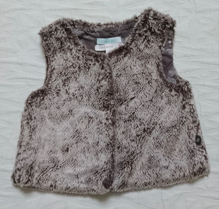 Obaïbi gilet sans manches fausse fourrure