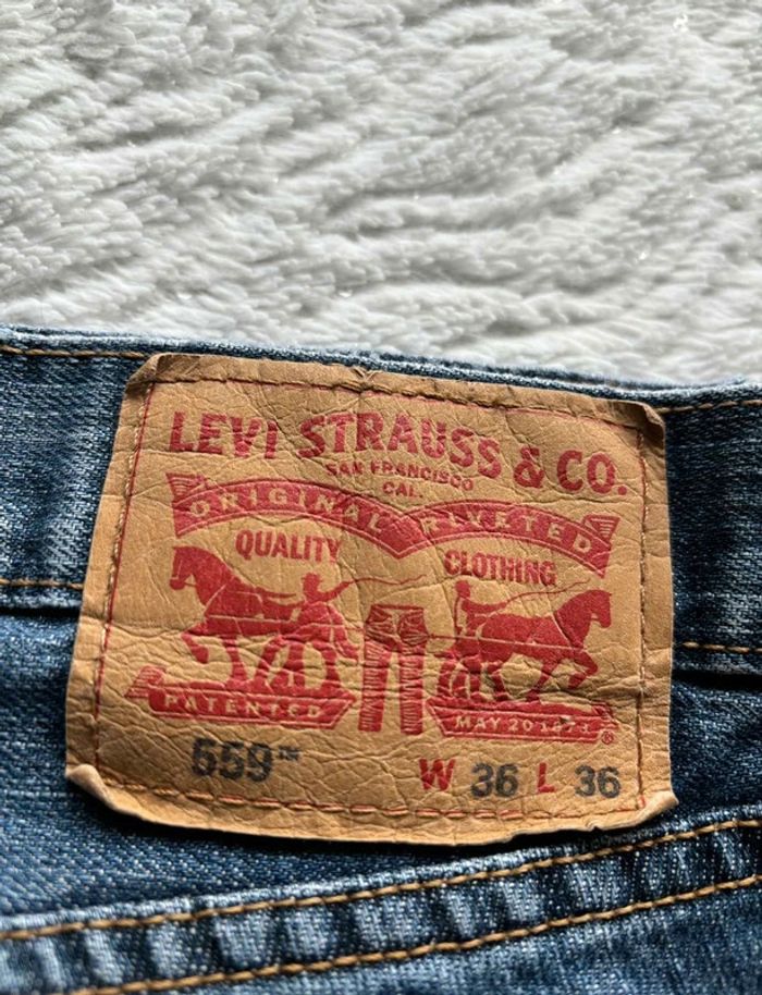 Jean Levi’s 559 Homme XL - 46/48 L36 bleu coupe Relaxed droit ample Mexique 00s y2k grande taille - photo numéro 2