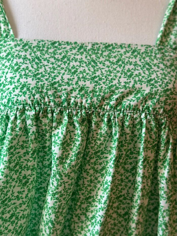 Robe d’été blanche et verte à motifs fleuris – Taille XS – Urban Outfitters - photo numéro 4