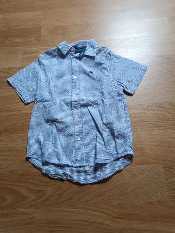 Chemisette rayée bleue et blanche LOGG 5-6 ans 116 cm