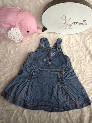Robe jeans Fille 9/12 mois Fleurs Mexx