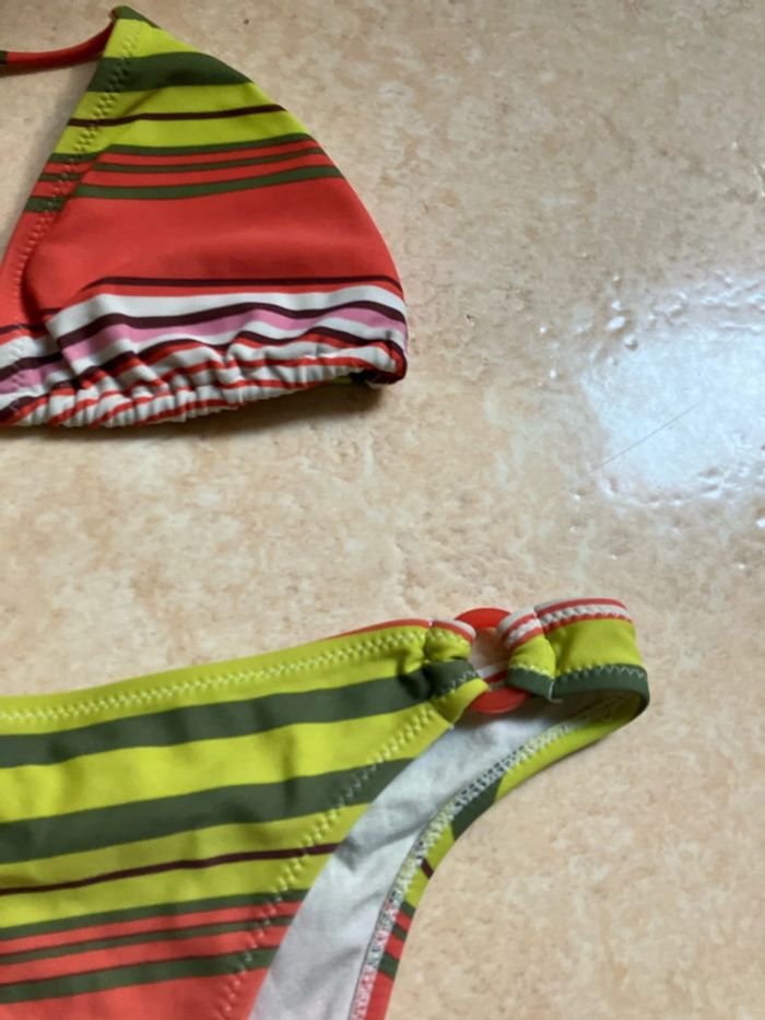 Maillot de bain deux pièces coloré à rayures S - photo numéro 4