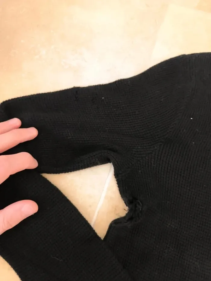 Pull Lauren Ralph Lauren femme M noir col roulé troué - photo numéro 11