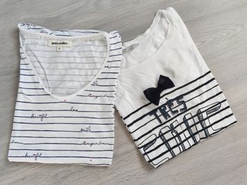 Lot de 2 tee shirt marinière Etam et Grain de malice Taille S