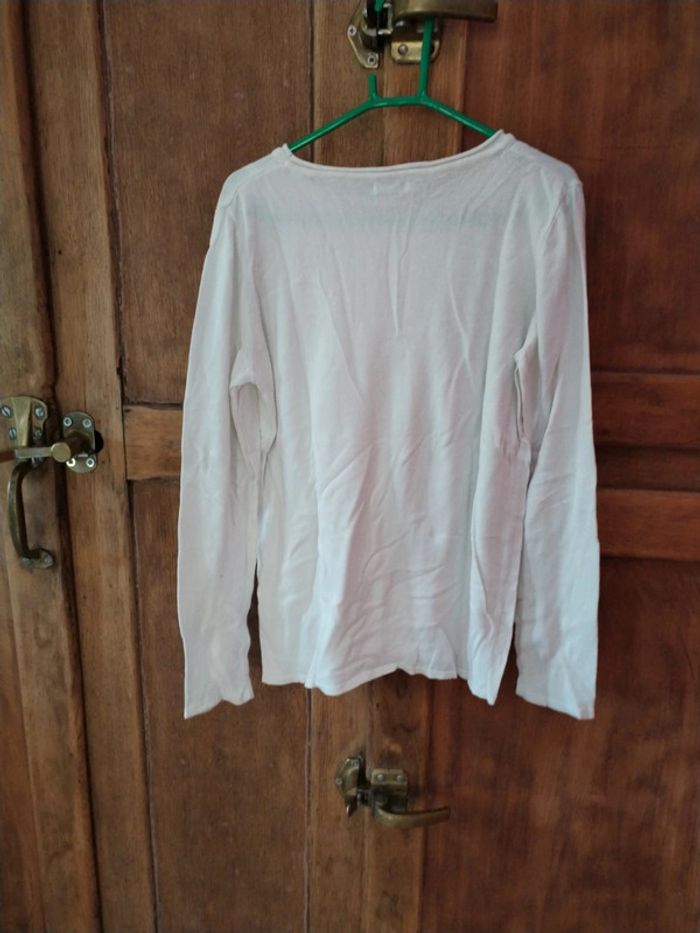 Pull blanc col rond - photo numéro 5
