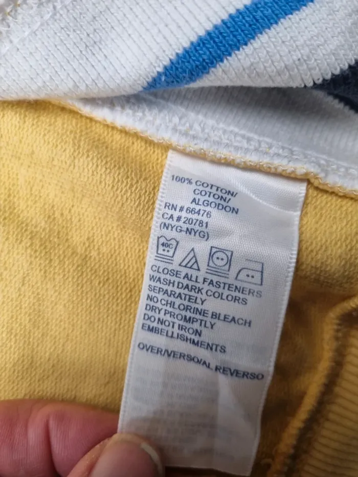 Sweat zippé à capuche Tommy Hilfiger jaune XL Femmes (mesures en photos) - photo numéro 8