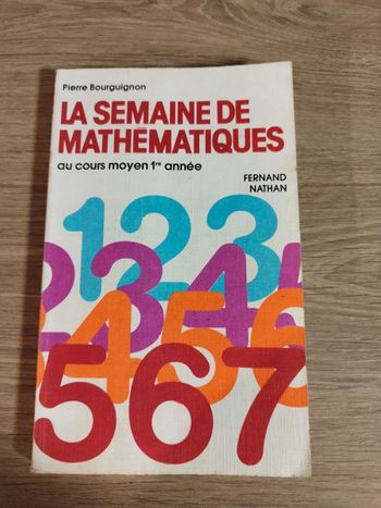 Livre vintage la semaine de mathématiques cm1