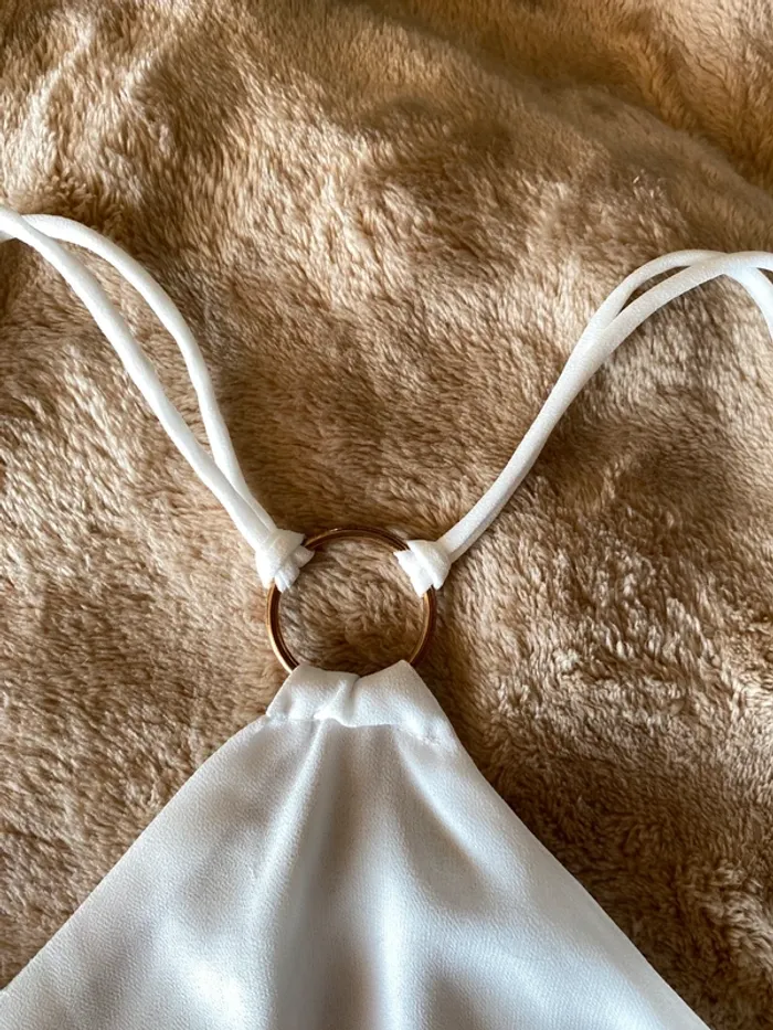 Débardeur voile crêpe blanc - photo numéro 3