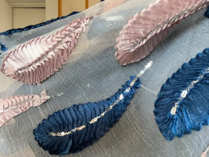 Robe de soirée bleu soie - photo numéro 3