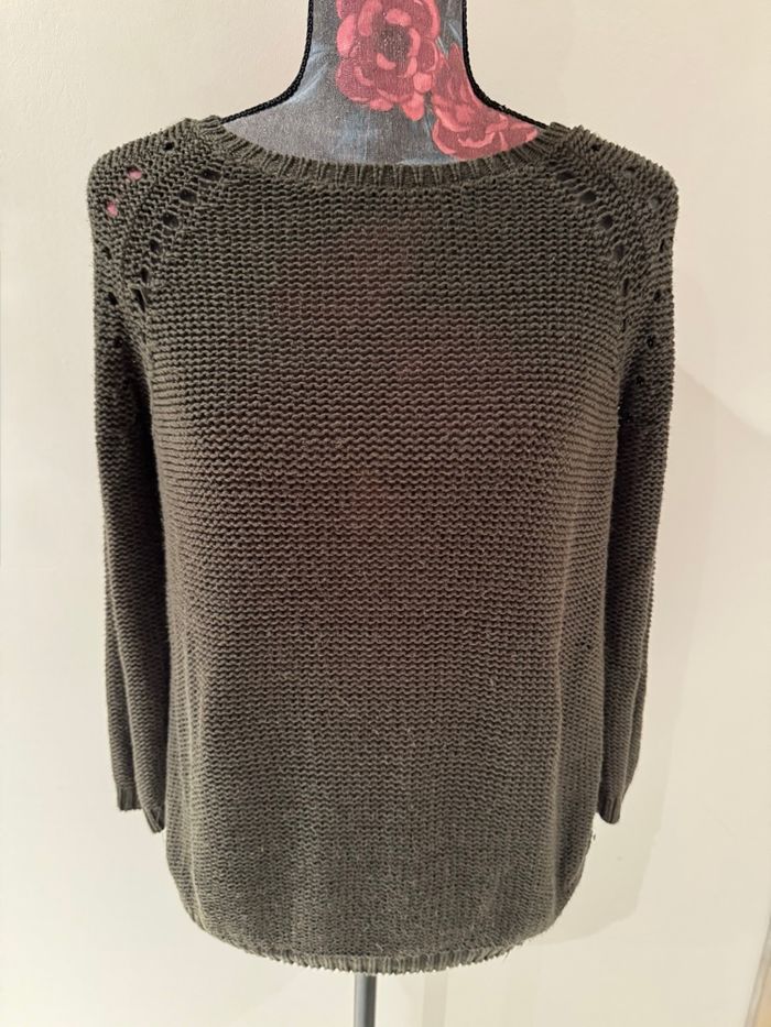 Pull en maille kaki - H&M - photo numéro 2