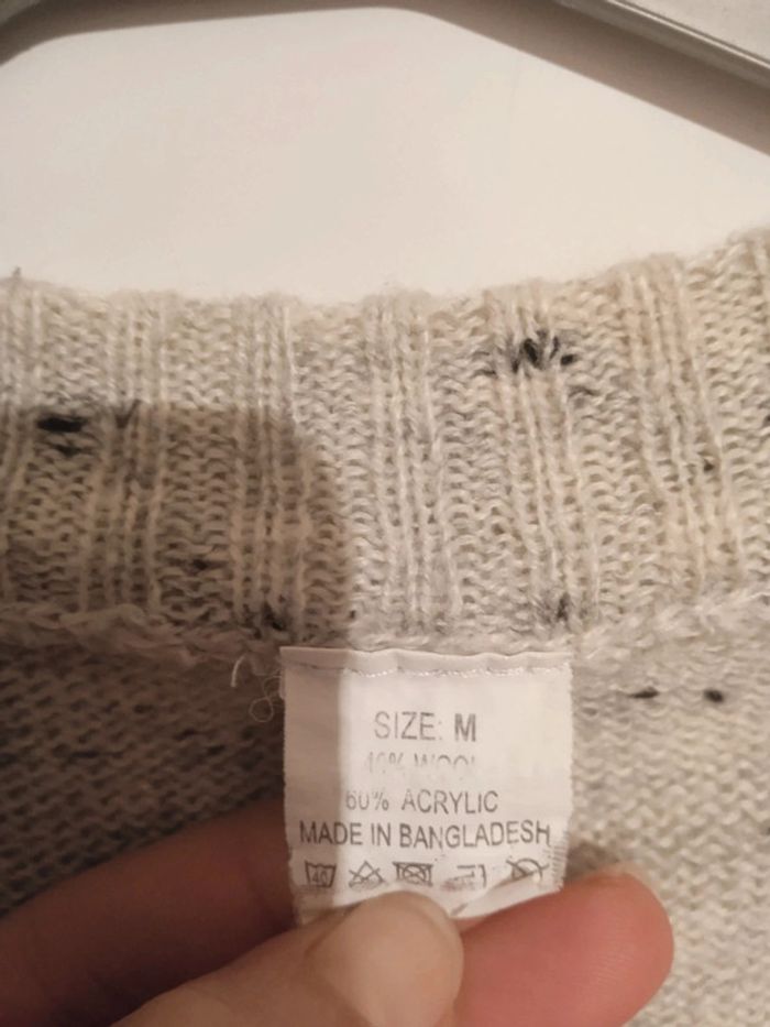 Pull long 40 % laine taille M - photo numéro 5