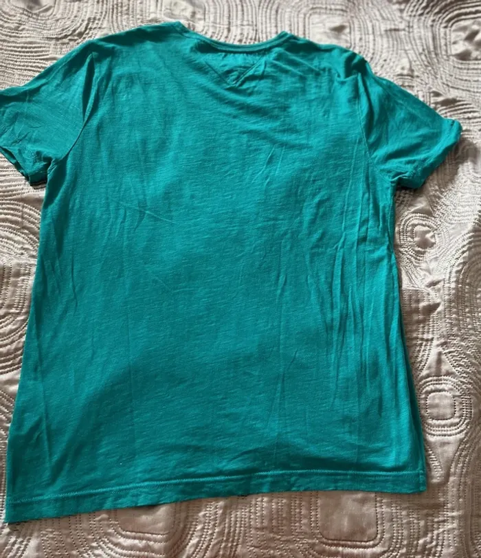 T-shirt Tommy Hilfiger turquoise - photo numéro 7