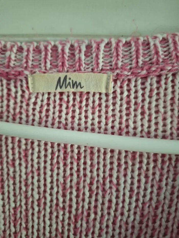 Pull rose et blanc - photo numéro 3