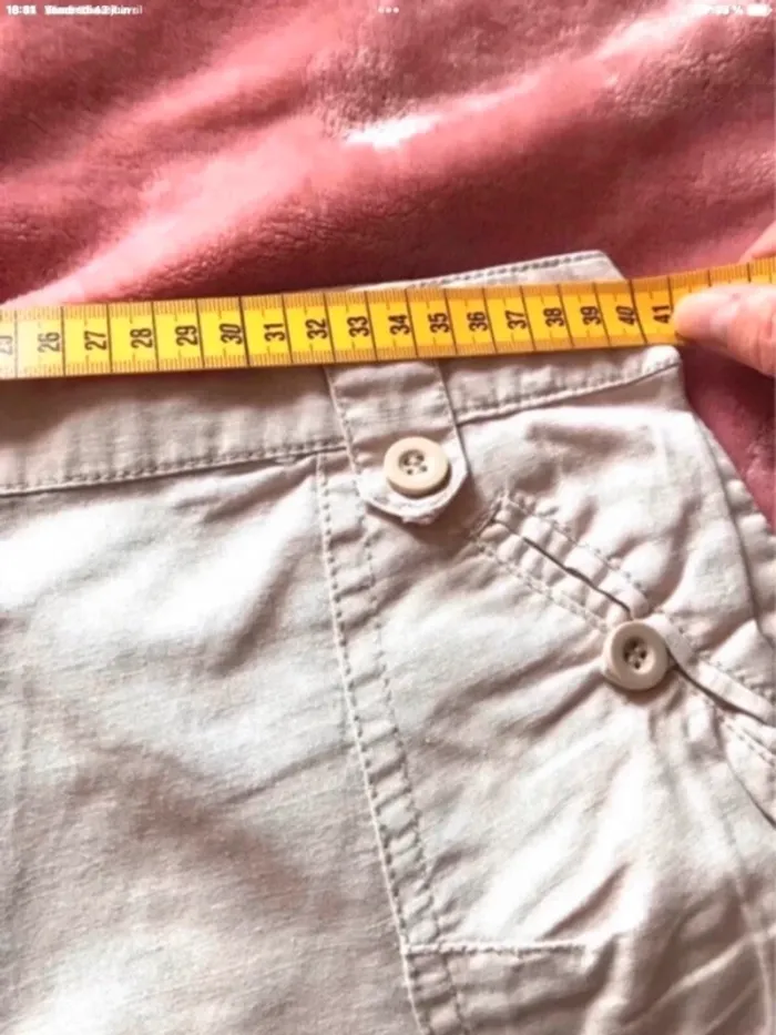Short beige Tout Simplement en lin et coton taille 40 - photo numéro 12