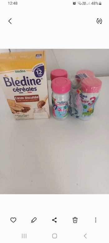 Bledine et lait de croissance