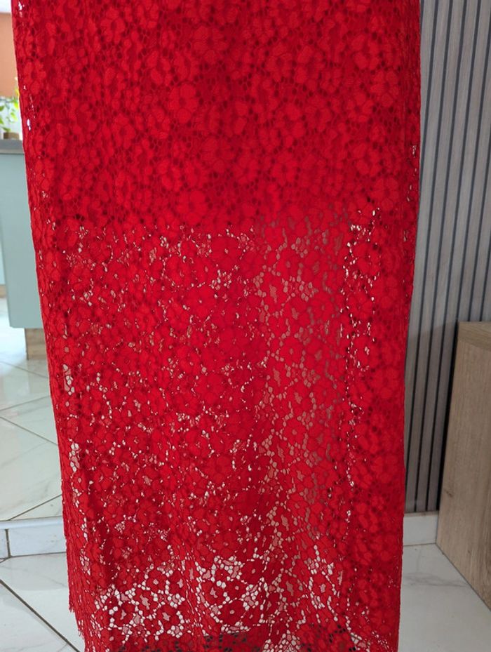 Neuve ! Robe ZAPA rouge élégante en dentelle – Taille S - photo numéro 6