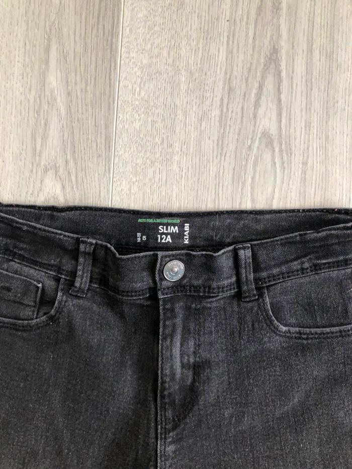 Jeans fille 12 ans slim noir kiabi - photo numéro 2