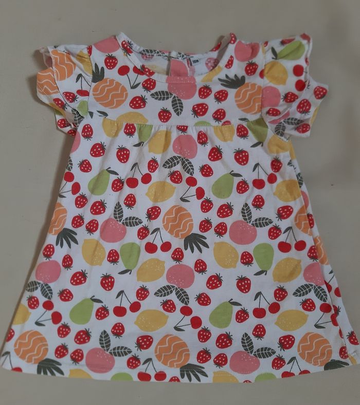 tunique manches courtes fruits - tee-shirt fille - 18 mois - photo numéro 2