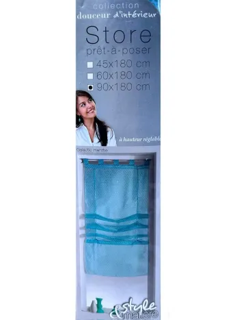 Store prêt-à-poser Galactic Menthe – Collection Douceur d’Intérieur - 90 x 180 cm Neuf