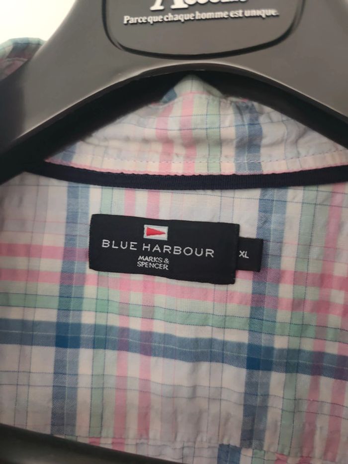 Chemise manches courtes XL blue harbour marks & Spencer à carreaux - photo numéro 2