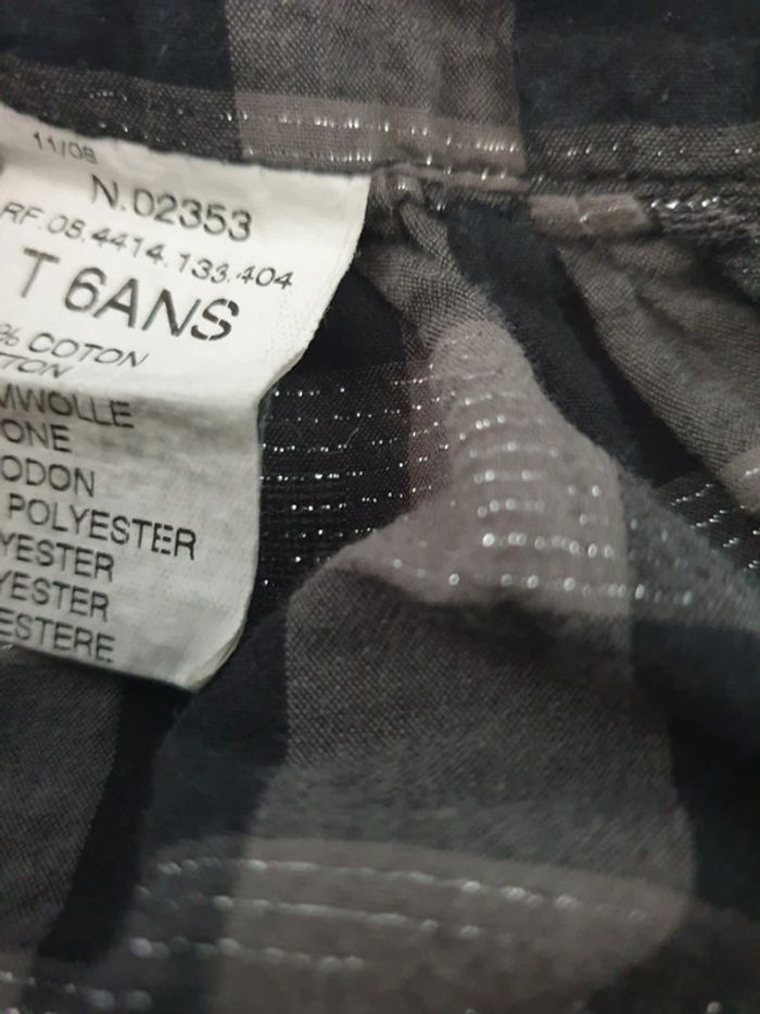 Chemisier à carreaux Taille 6 ans - photo numéro 3