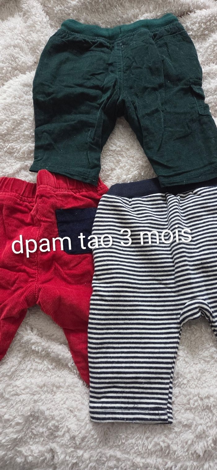 Lot 3 pantalons tao 3 mois