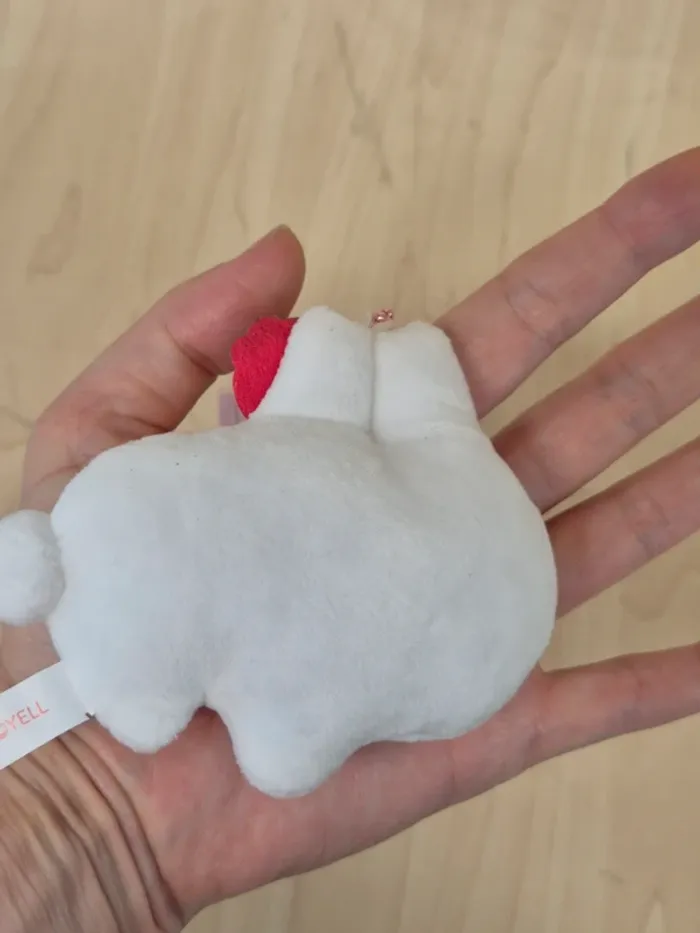 Porte-clés peluche Tsuburana Hitomi : Lapin fraise - photo numéro 3