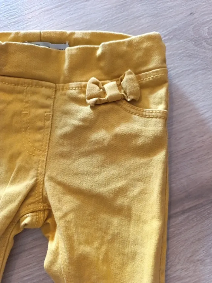 Jegging gemo 6 mois jaune - photo numéro 3