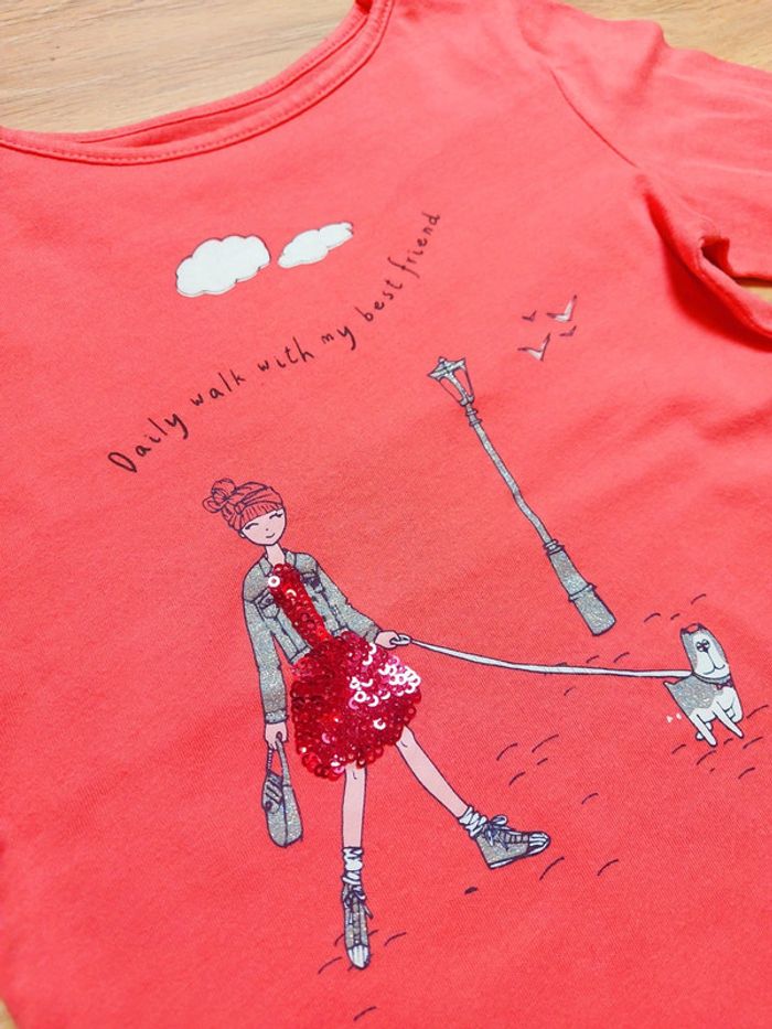T-shirt manches longues sequins 3 ans - photo numéro 2
