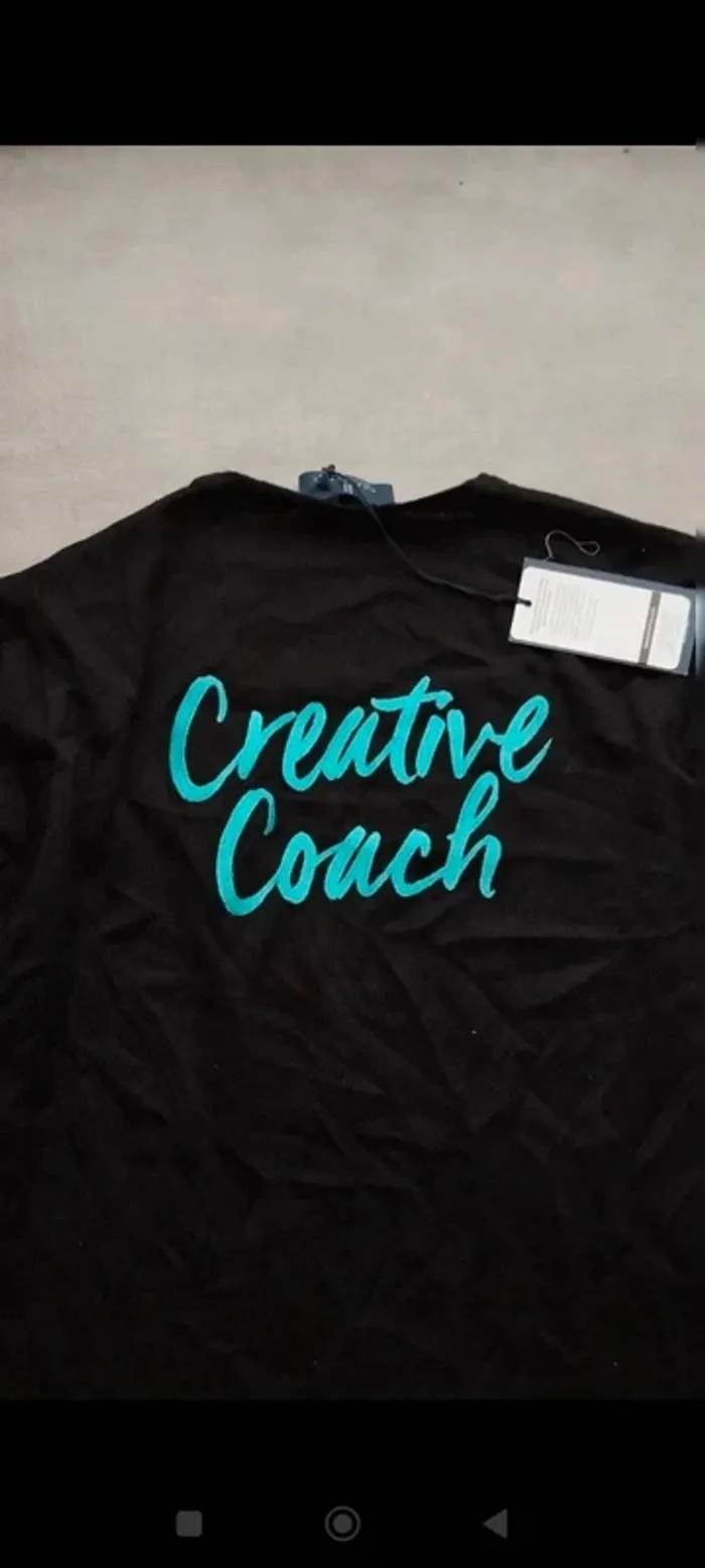 Grand gilet noir taille xxl avec écritures bleu femme - photo numéro 5