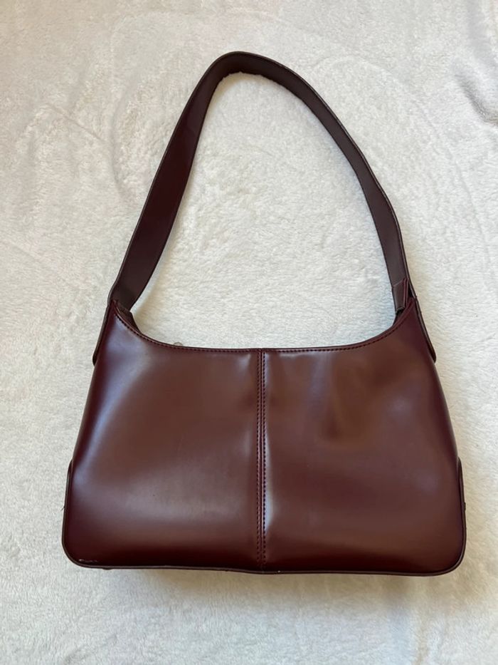Sac à main burgundy similicuir vegan style y2k coquette - photo numéro 5
