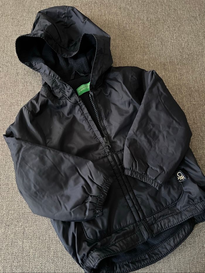 Veste coupe-vent doublée polaire Benetton bébé garçon 1 an