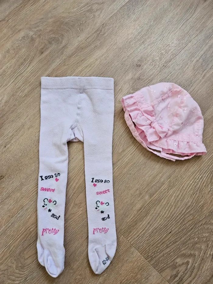 Collant  chapeau bébé fille