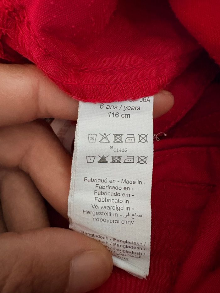 ❤️ Short garçon Orchestra – 6 ans (116 cm) – Rouge – TBE - photo numéro 6