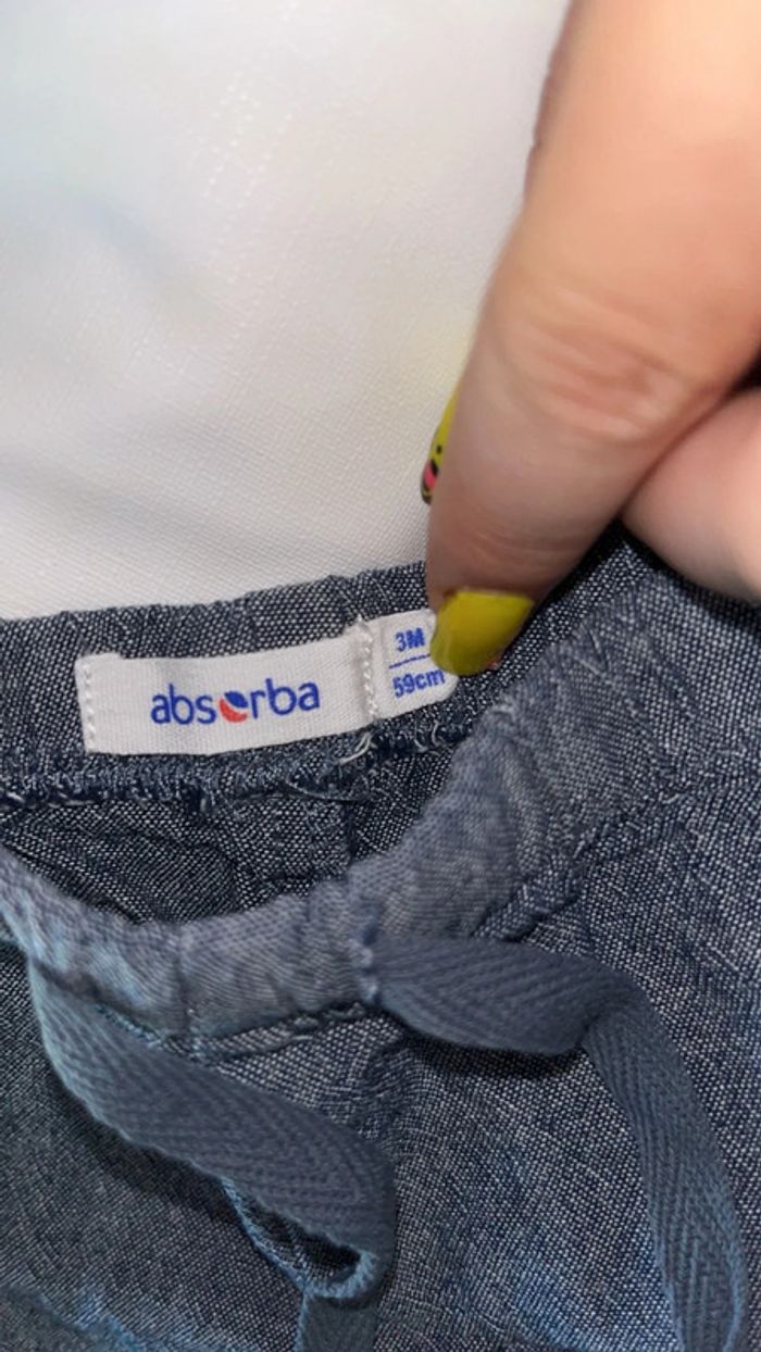 Lot de 3 short bleu et vert 3 mois orchestra / Disney / absorba - photo numéro 3