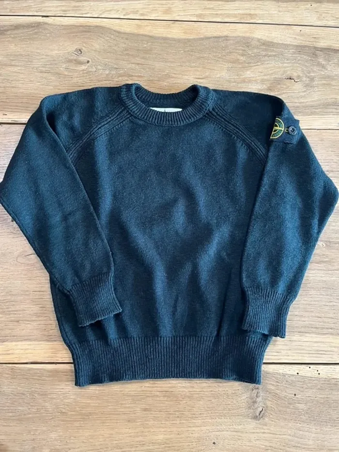 Pull en maille noir Stone Island