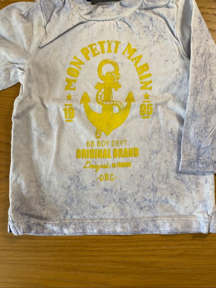 Orchestra T-shirt bleu manches longues Taille 6 mois - photo numéro 3