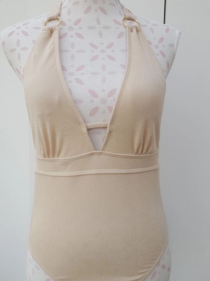 Maillot De Bain Beige Paillettes Brillant Taille M 38 - photo numéro 6