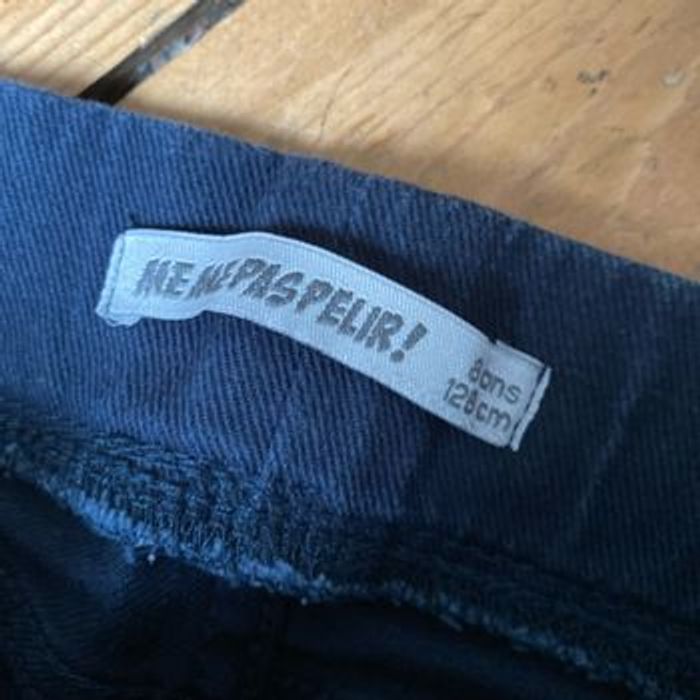 Pantalon jeggpant coton bleu marine 8 ans même pas peur - photo numéro 3