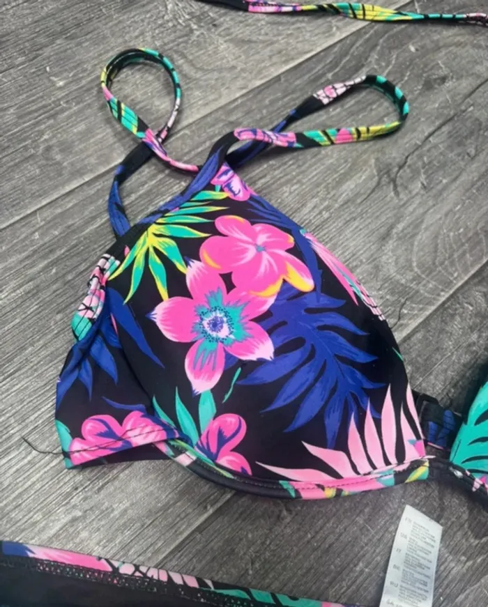 Maillot de bain femme tropical deux pièces - photo numéro 2